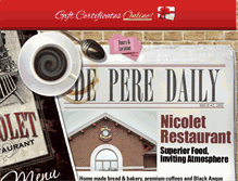 Tablet Screenshot of nicoletrestaurant.com